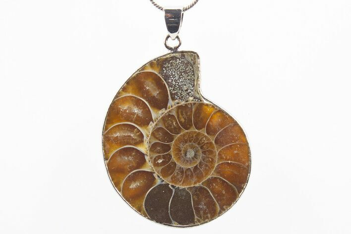 Fossil Ammonite Pendant - Million Years Old #306379